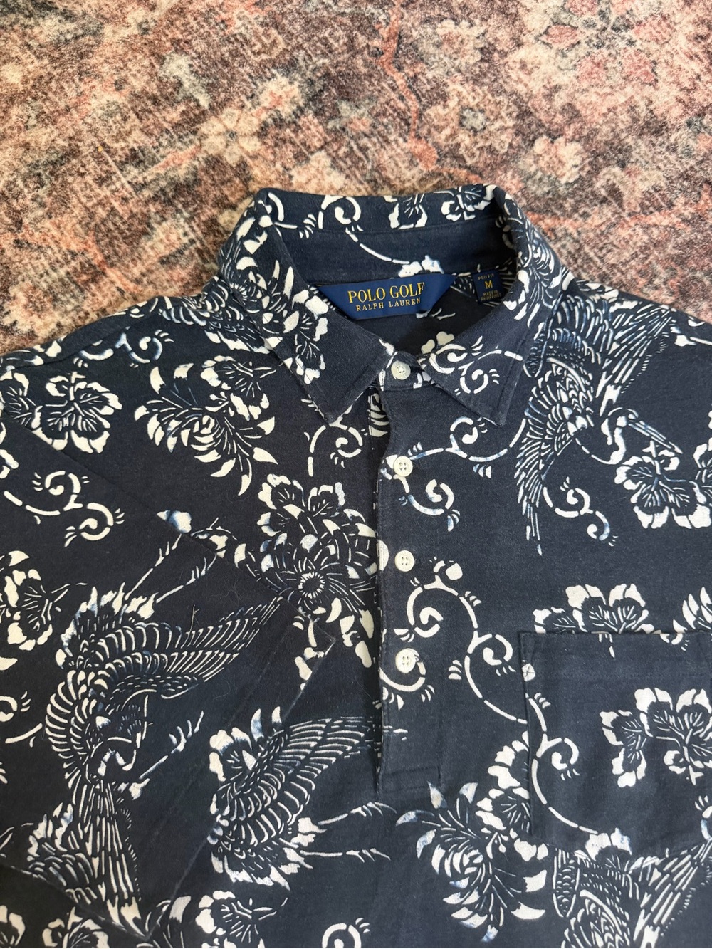Polo Golf Navy Floral Shirt
